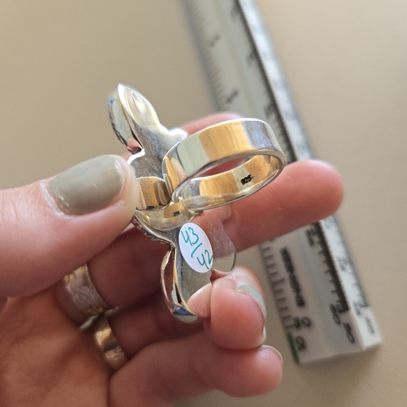 Cotton Candy Turquoise Sterling Ring - Picture 4 of 5